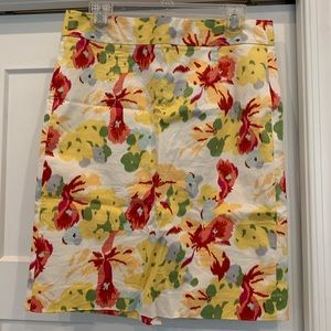 J crew floral pencil skirt